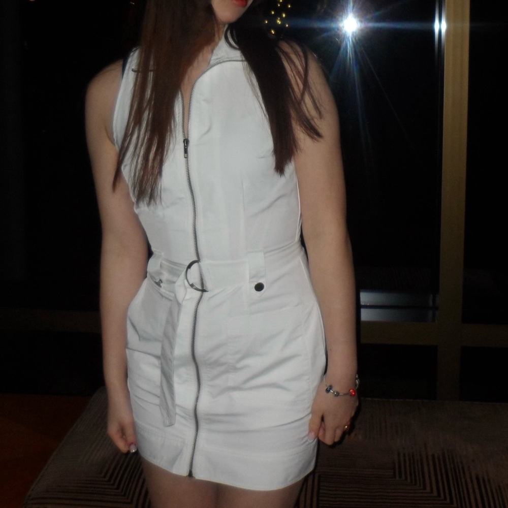 Superdown White Sofia Belted Mini Dress - image 3